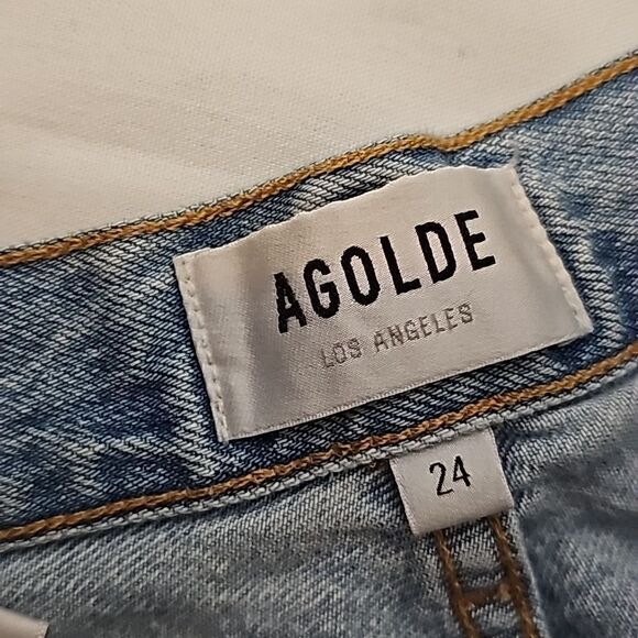 AGOLDE DISTRESSED JEANS SIZE 24 - Picture 6 of 12